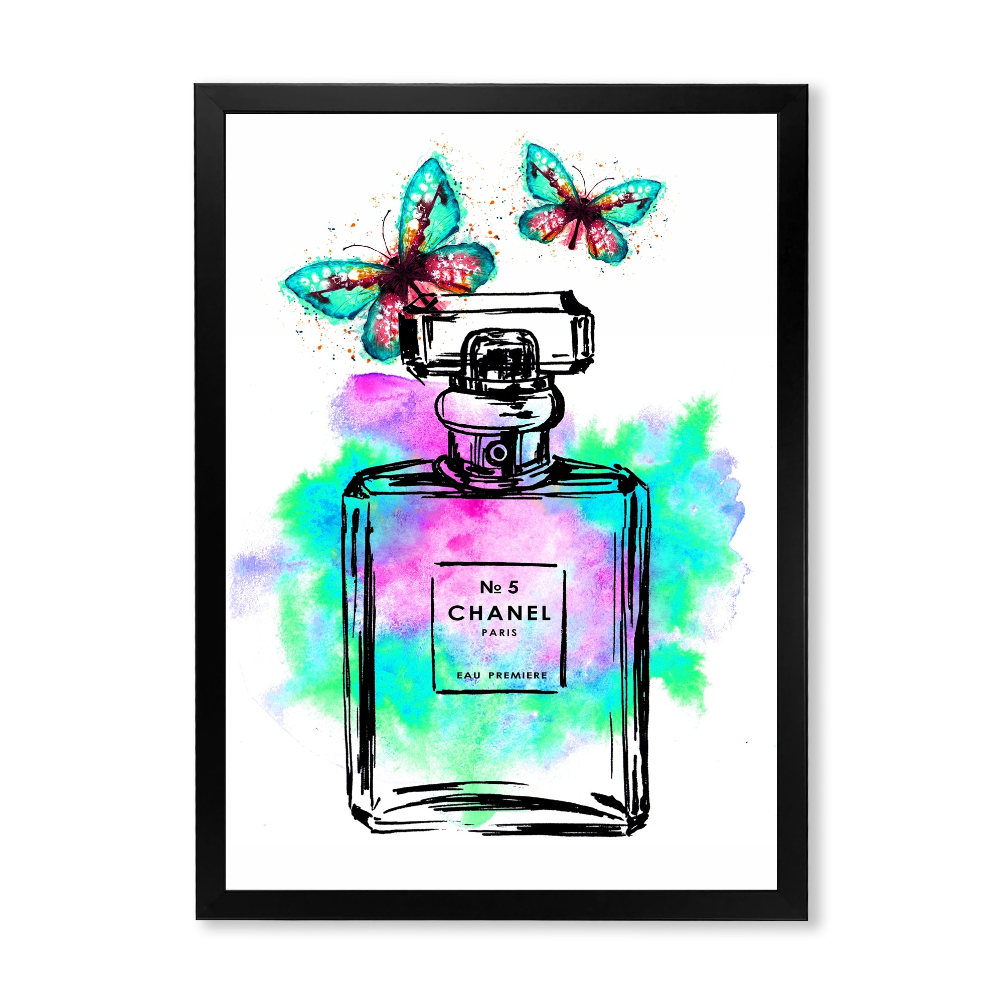 Designart Perfume Chanel Five III Modern Framed Art Print - Bed Bath &  Beyond - 35863888