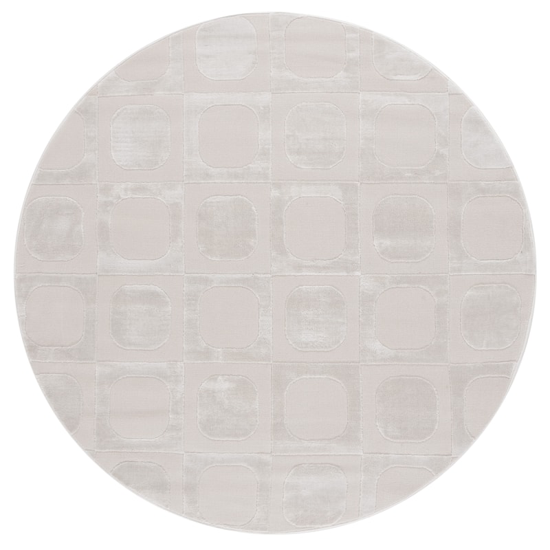 SAFAVIEH Saylor Ninia Modern Contemporary Rug - 6'3" Round - Ivory