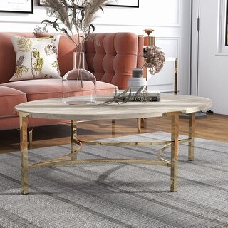Brickelle Glam 48-inch Faux Marble Coffee Table by Furniture of America