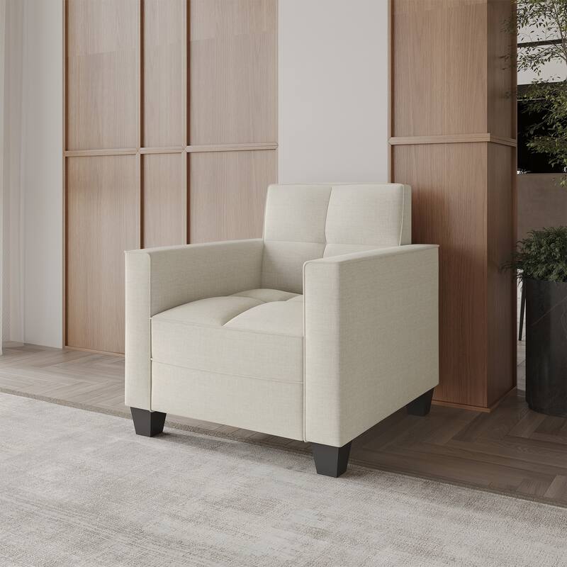 CraftPorch Chic Modern Linen Upholstered Chair