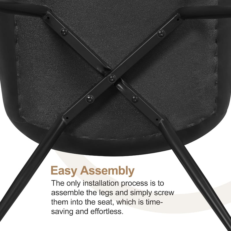 Yaheetech 2PCS Faux Leather Dining Chairs with Metal Legs for Kitchen Dining Room
