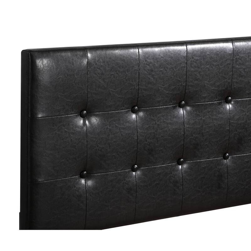 Full Size PU Platform Bed with Sturdy Frame and Easy Assembly