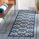 preview thumbnail 125 of 175, SAFAVIEH Courtyard Marita Indoor/ Outdoor Waterproof Patio Backyard Rug 2'3" x 10' Runner - Navy/Beige