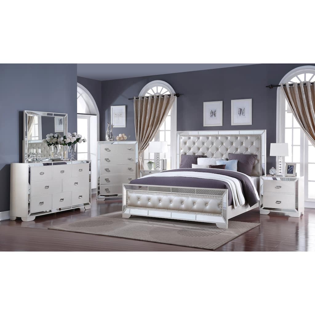 Gloria Champagne Upholstered Bedroom Set