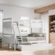 preview thumbnail 16 of 27, Luxury Twin over Full Bunk Bed with Ladder, Twin Size Trundle, Safety Guardrail, Sturdy Construction & Versatile Usage
