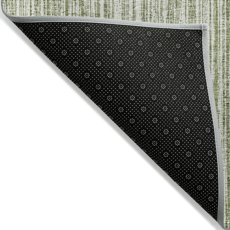 Machine Washable Indoor/ Outdoor Chantille Contemporary Stripes Rug