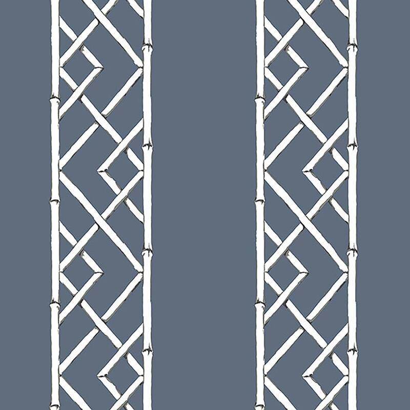 A-Street Prints Indigo Indigo Latticework Wallpaper