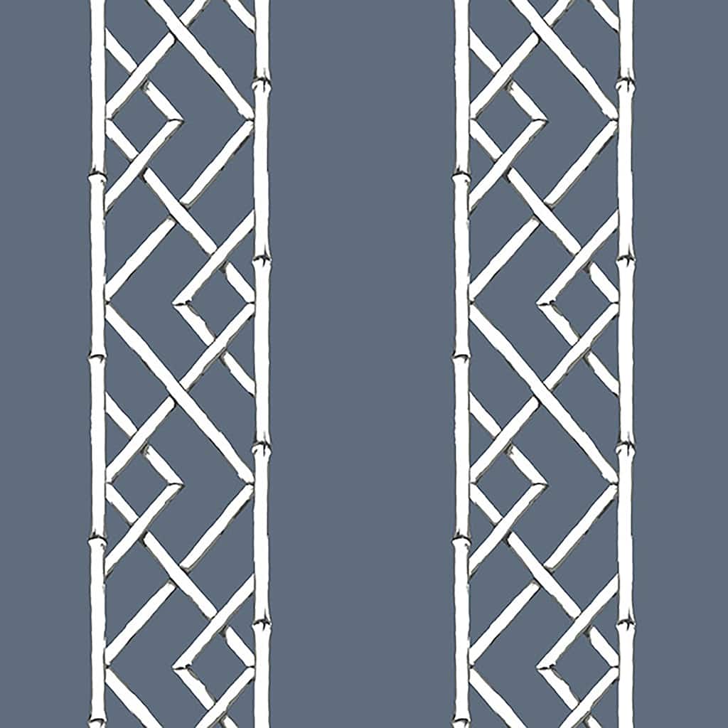 A-Street Prints Indigo Indigo Latticework Wallpaper