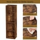 preview thumbnail 12 of 34, VECELO Set of 2 Open Bookshelf Set 4-Tier Five Irregular Cube Bookcase Multipurpose Storage Organizer for Small Spaces
