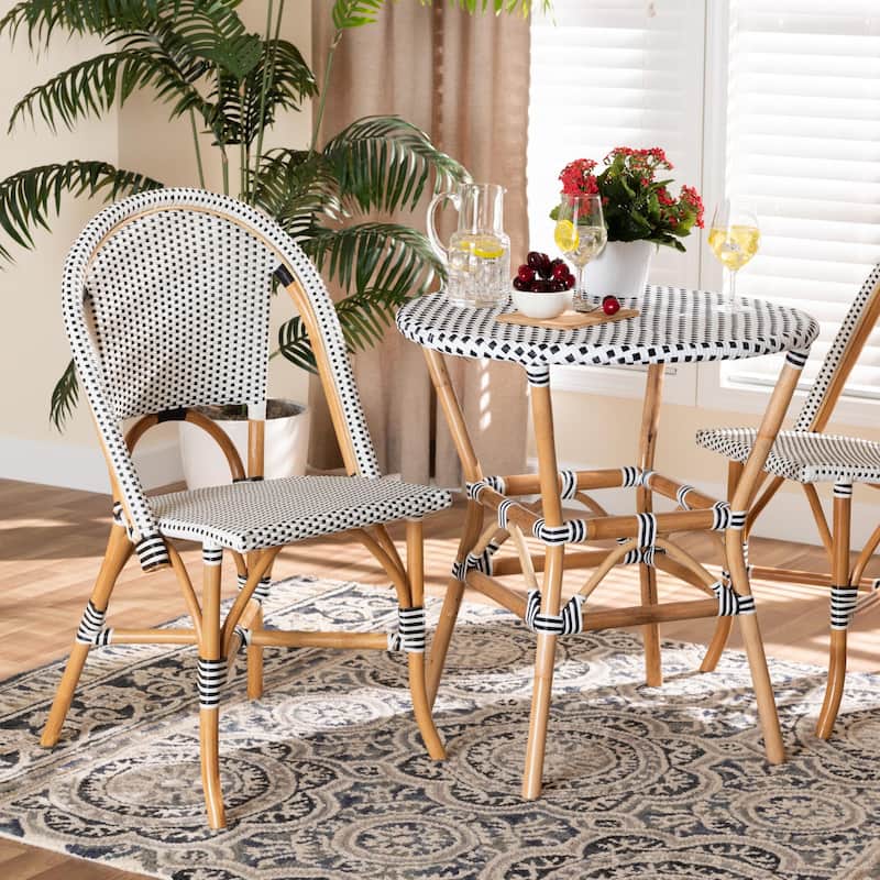 Genica Classic French Natural Rattan Bistro Chair