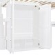 preview thumbnail 19 of 58, Full Size Multifunctional Loft Bed with Wardrobe With Shelves,A Side Desk With 2 Drawers,A Movable Table