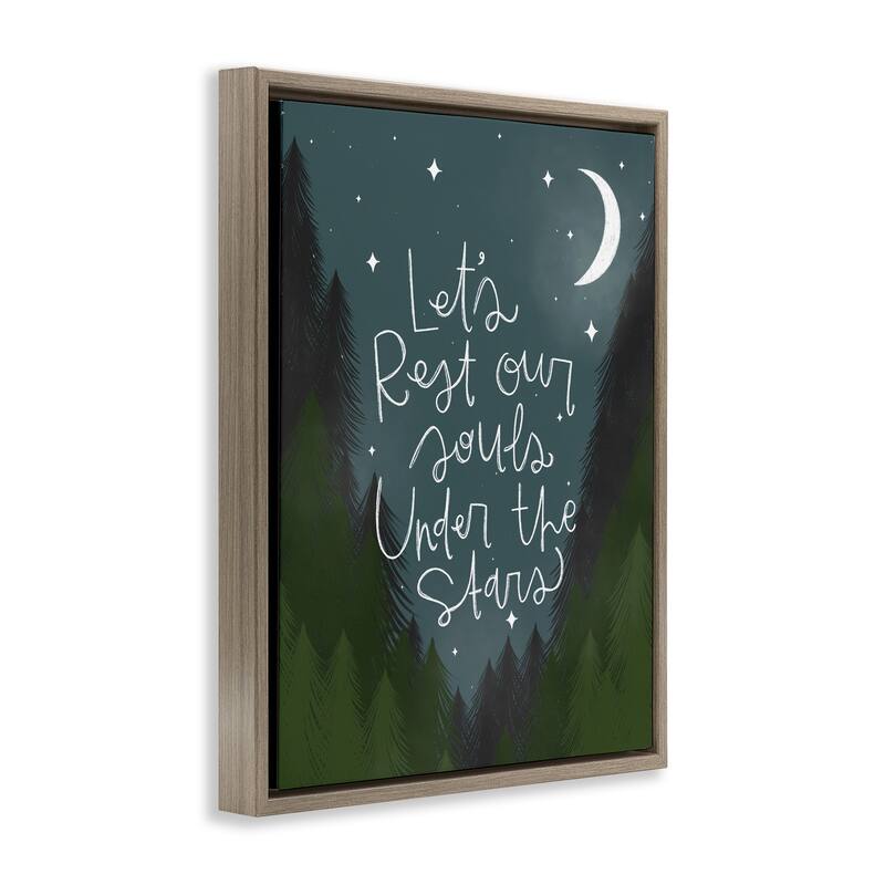 Stupell Rest Our Souls Under Stars Framed Floater Canvas Wall Art Design By Mandy Ford Art + Illustration