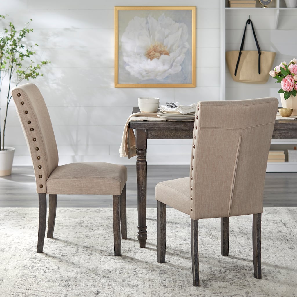 Simple Living Burntwood Parson Chair (Set of 2)
