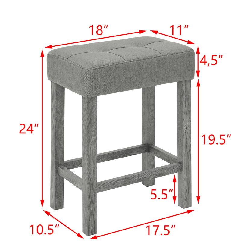 Anmytek Counter Height Table and Stool Set 4 Piece Bar Table and Chair Set with Power USB Outlets