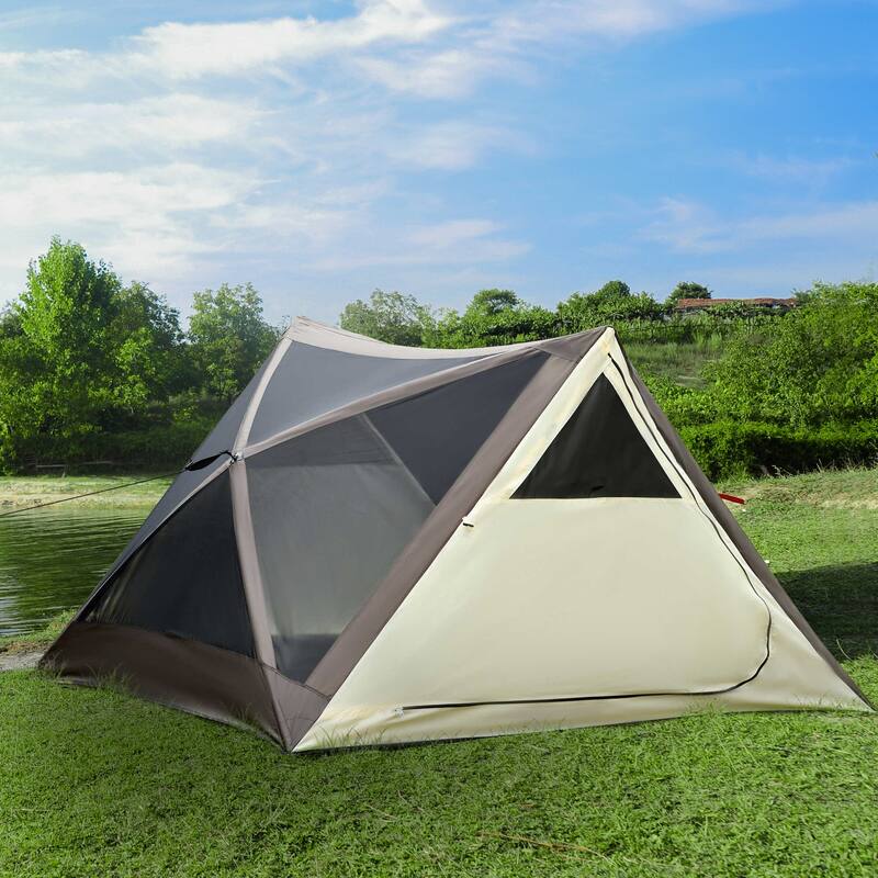 2-3 People Pop Up Camping Tent Waterproof Automatic Instant Tent Portable Cabana Beach Tent with Rainfly, Carry Bag