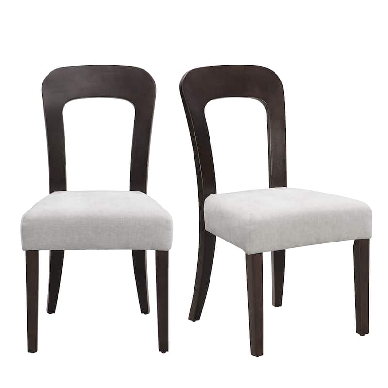 Wood Dining Chair Side Chair Set of 2 - Gray