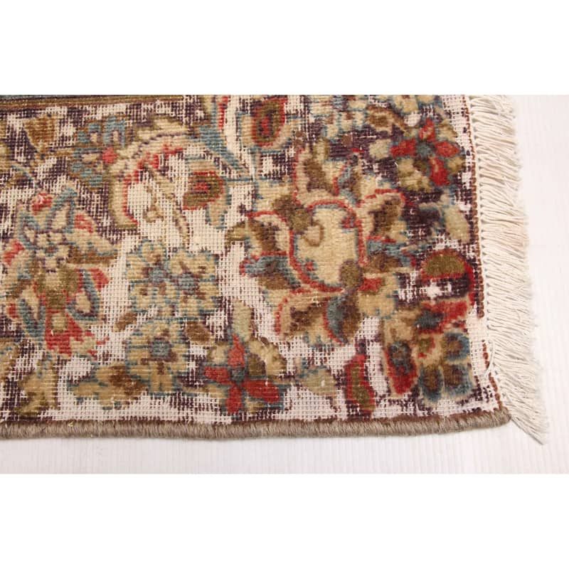ECARPETGALLERY Hand-knotted Antalya Vintage Cream Wool Rug - 7'9 x 11'4
