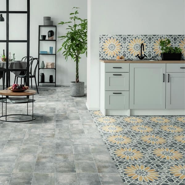 slide 2 of 11, The Tile Life Garden Sunflower 8x8 Porcelain Patterned Wall & Floor Tile
