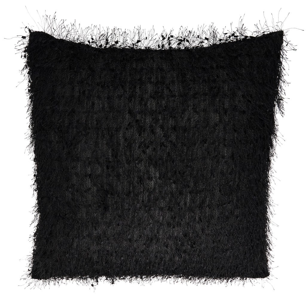 Poly-Filled Shaggy Shimmer Throw Pillow