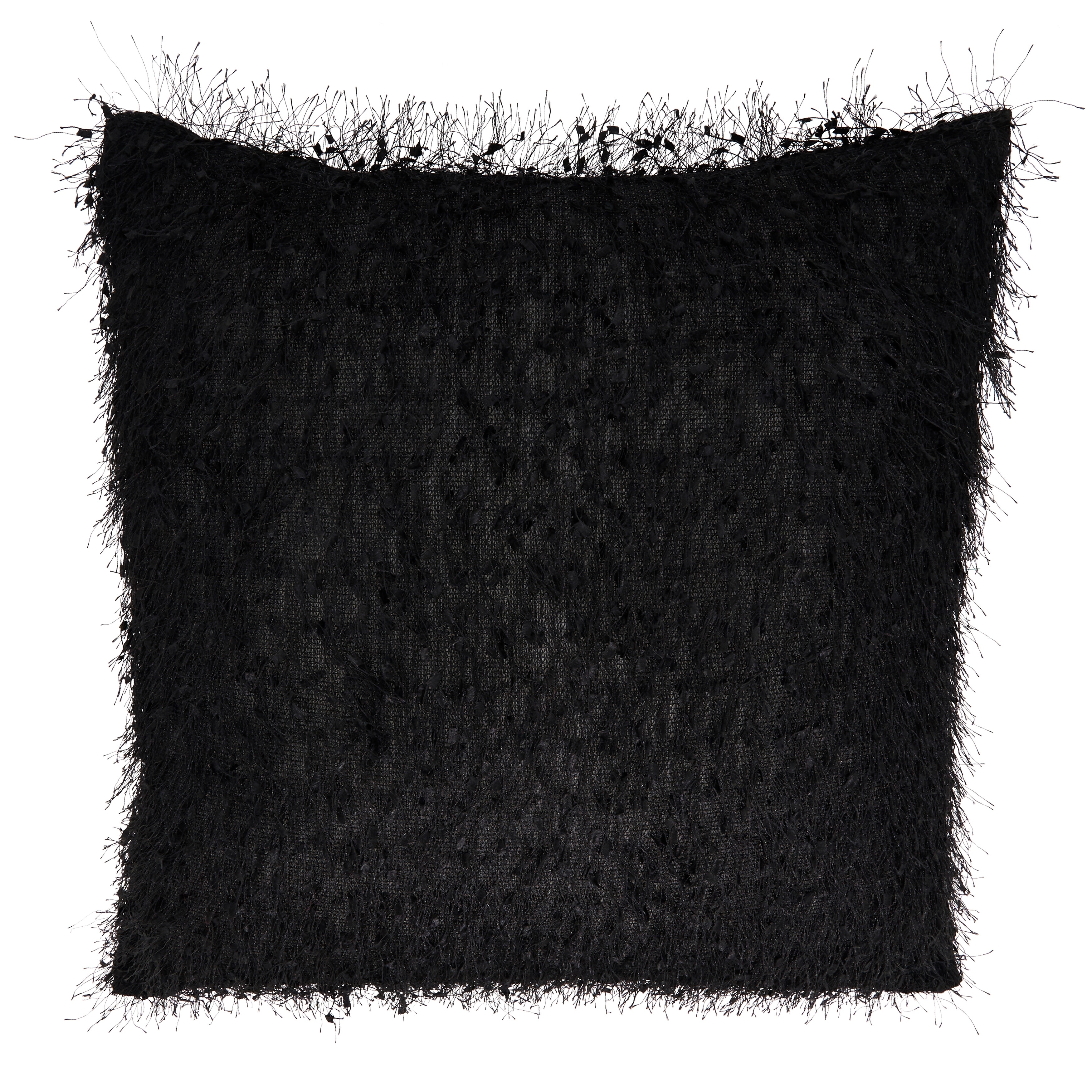 Saro Lifestyle Poly-Filled Shaggy Shimmer Throw Pillow