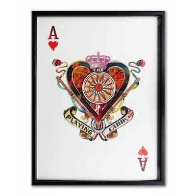 Playing Card Ace of Red Heart