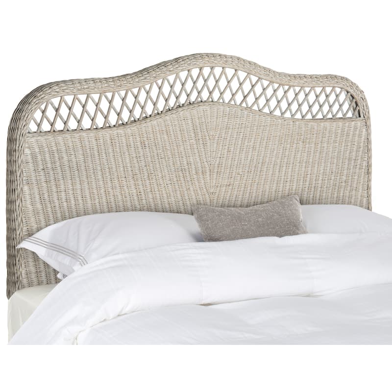 SAFAVIEH Masja White Washed Rattan Headboard (Full)