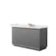 Option Dark Gray, Bronze Trim, White Quartz Top