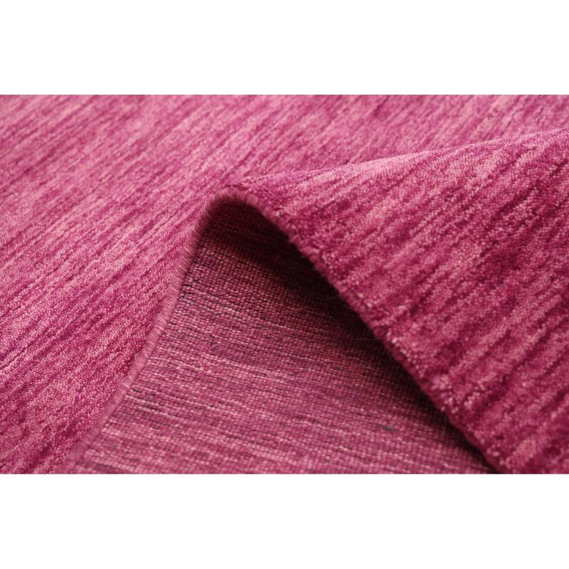 ECARPETGALLERY Hand Loomed Kashkuli Gabbeh Dark Magenta Wool Rug - 4'11 x 7'9