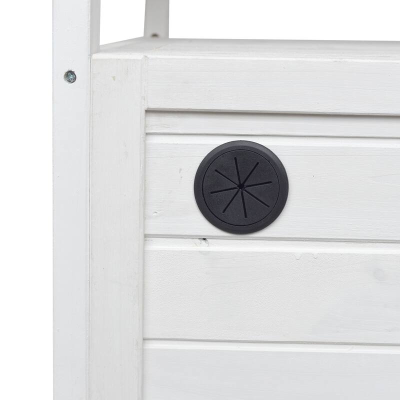 Portable Foldable Outdoor Kitchen Cart with Storage Cabinet and Lockable Wheels