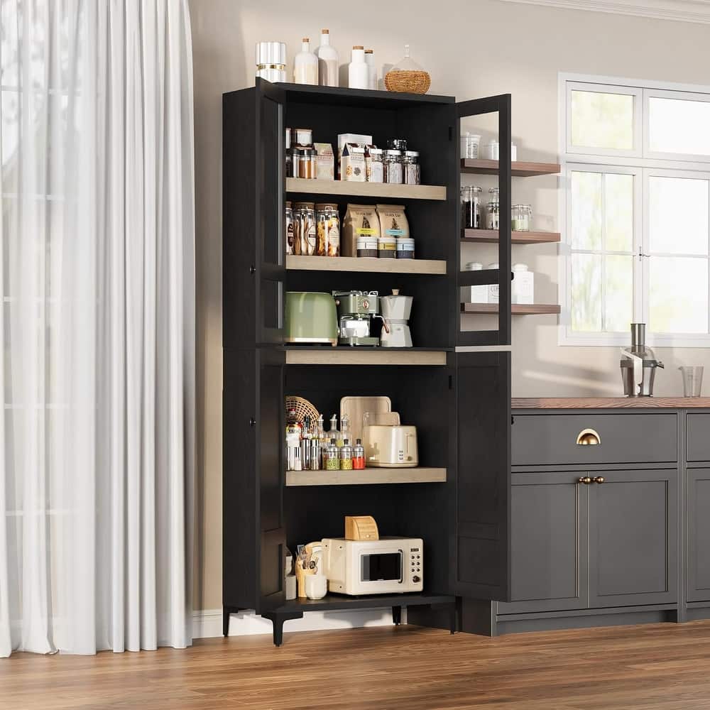 71 Inch Tall Storage Cabinet, 5 - Tier Kitchen Pantry Cabinet