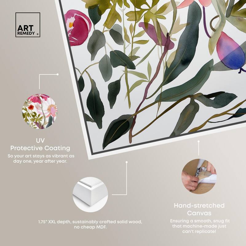 Watery Petals I Canvas by Art Remedy