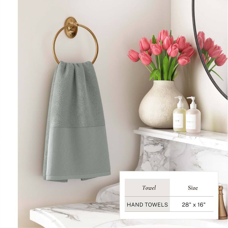 Linery & Co. Ultra-Soft Cotton and Linen Like Border Towel Set