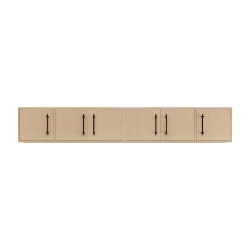Victoria 84 Inches Top Cabinet Wall-Mounted - Oak Finish - Yellow Oak