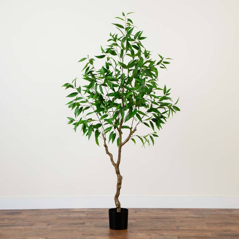 Long Leaf Greco Eucalyptus Artificial Potted Tree - 7'