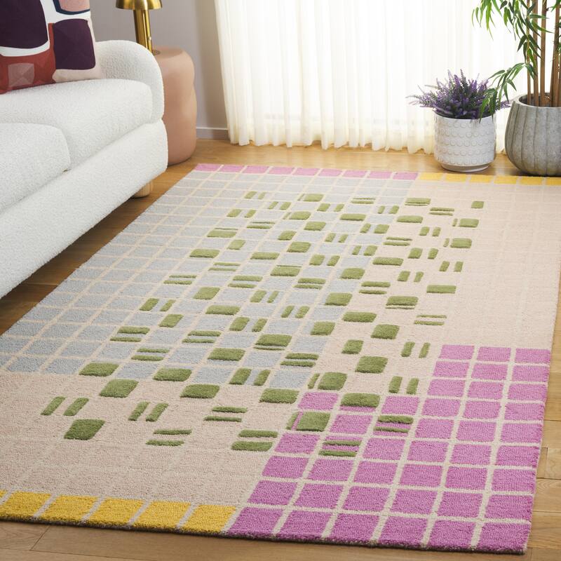 SAFAVIEH Handmade Genre Roos Mid-Century Modern Wool Rug