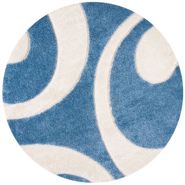 SAFAVIEH Florida Shag Jayati Abstract 1.2-inch Thick Rug