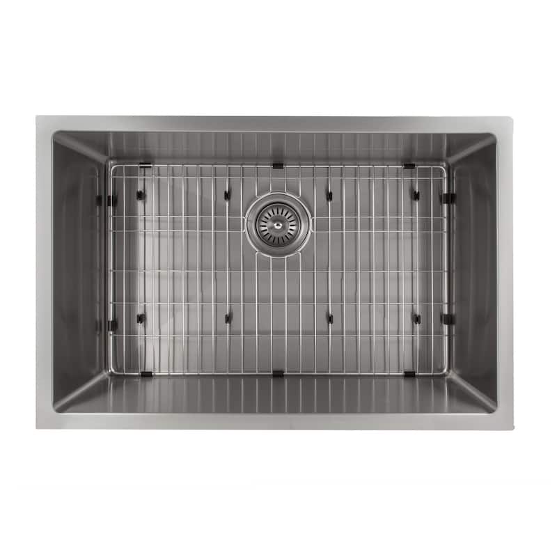 ZLINE Undermount Single Bowl Sink in Stainless Steel with Bottom Grid