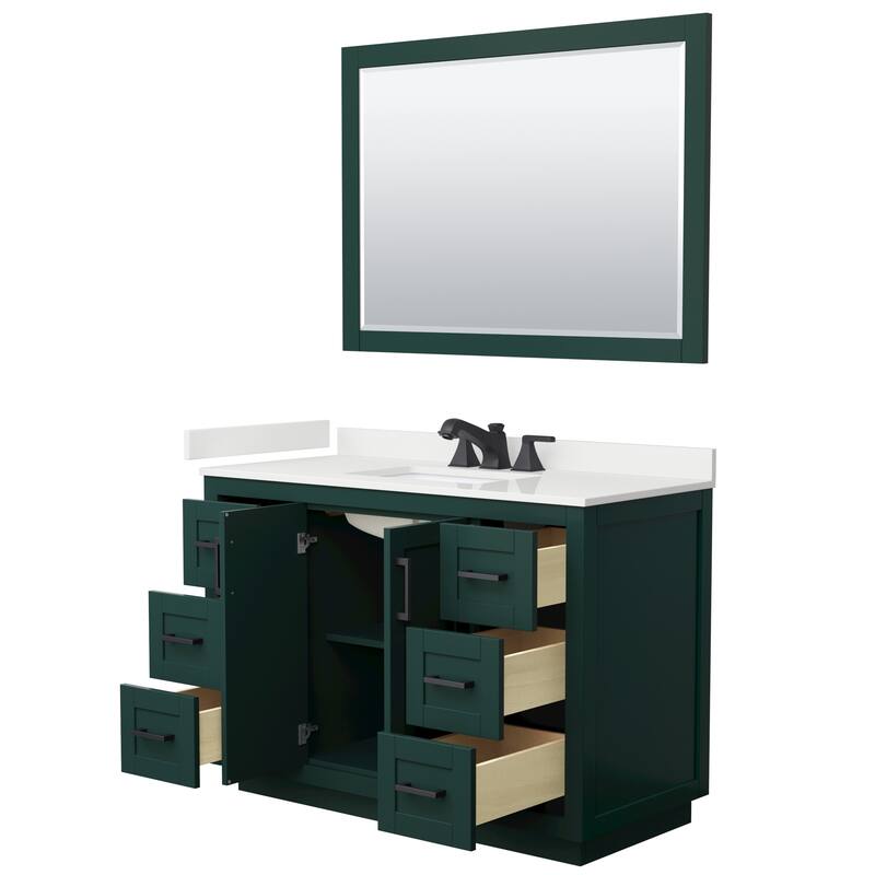 Miranda 48-inch Single Vanity, Quartz Top, 46-inch Mirror