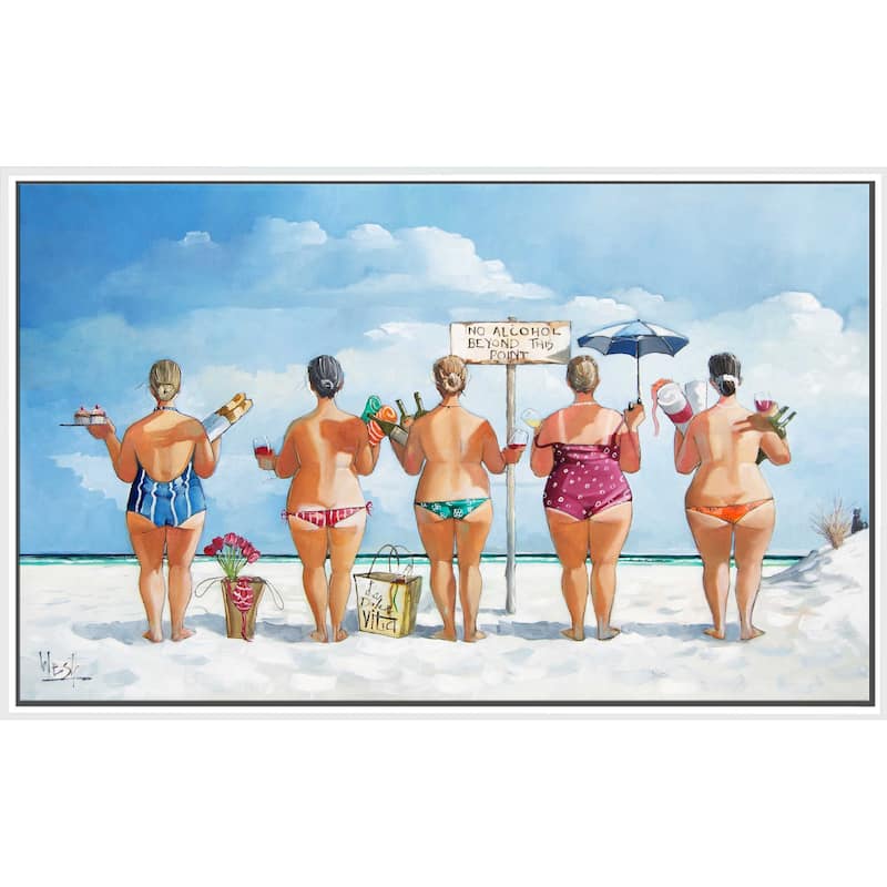 "No Alcohol Beyond this Point II" Print on Floating Canvas
