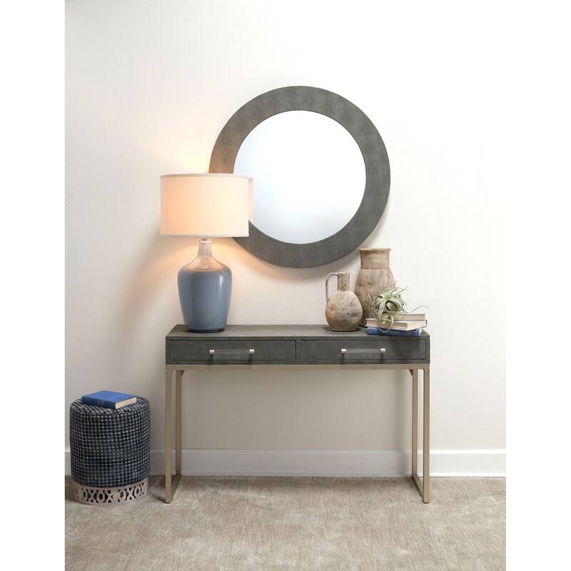 Alden Décor Maddox Jar Table Lamp, Grey