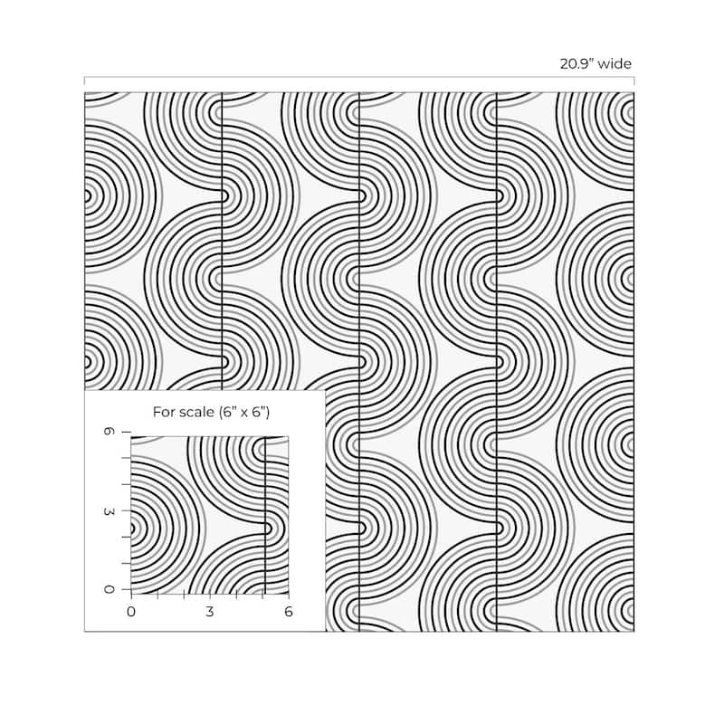 NextWall Zen Geo Peel and Stick Wallpaper