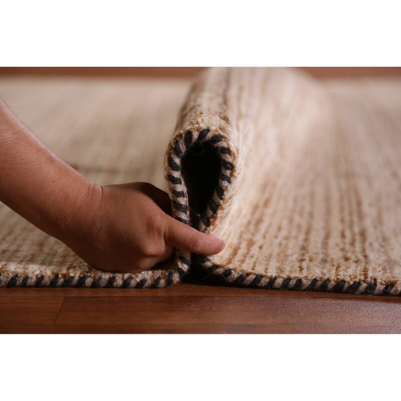 Hand Knotted Oriental 100% Wool Carpet Tribal Tribal Brown Gabbeh Area Rug - 9' 5'' X 8' 0''