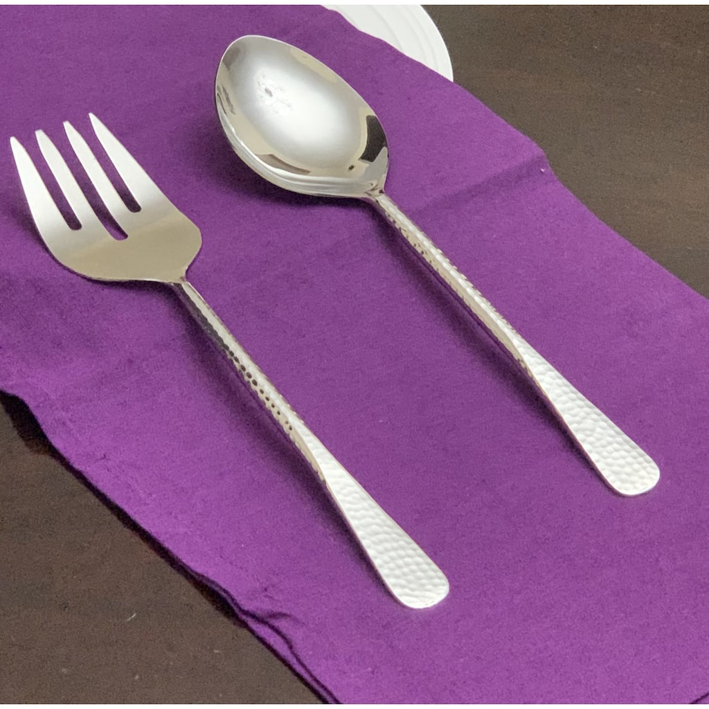 Vibhsa 2-PC Serving Set-Hammered