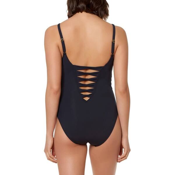 Shop Bleu By Rod Beattie Women S Cutout One Piece Swimsuit Black