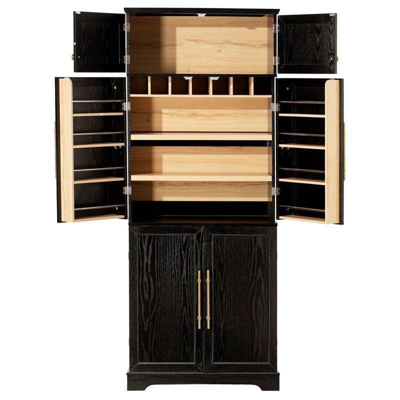 Farmhouse 78.2" Tall Kitchen Pantry Cabinet with Door Shelves, Adjustable Shelves and Hidden Drawer