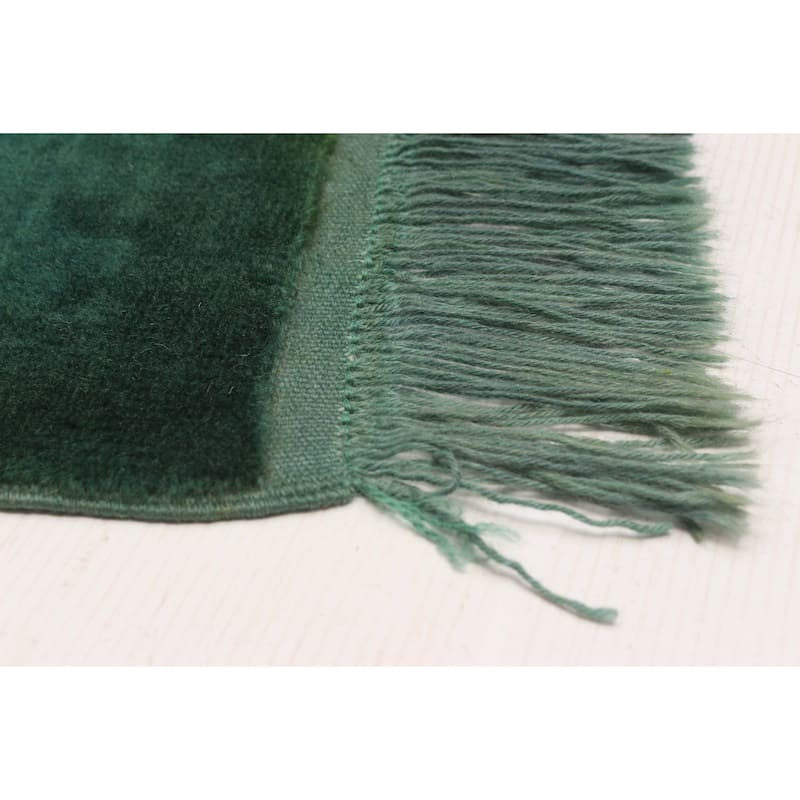 ECARPETGALLERY Hand-knotted Color Transition Green Wool Rug - 5'9 x 8'2