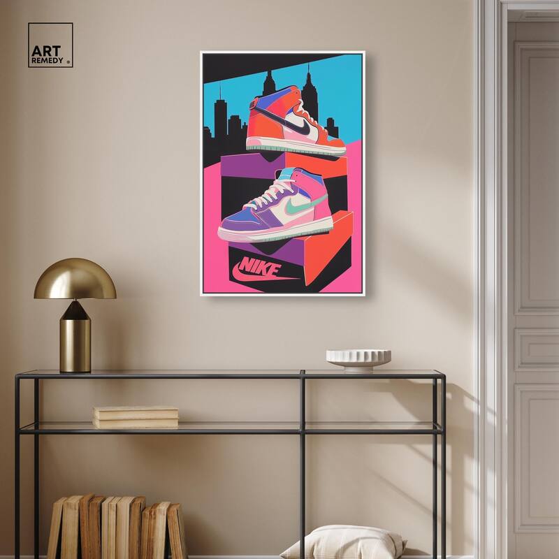 City Pop Sneakers Canvas by Art Remedy