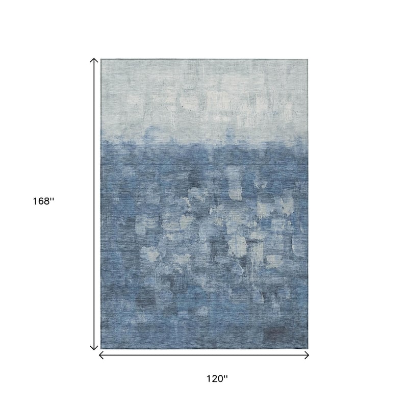 HomeRoots Abstract Transitional Rectangle Outdoor Rug - 10' X 14'