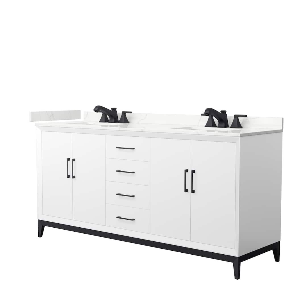 Amici 72-inch Double Vanity, Quartz Top