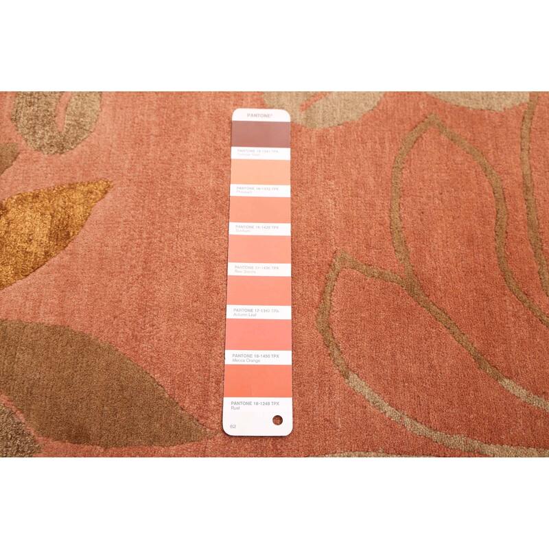 ECARPETGALLERY Hand-knotted Opulence Copper Silk, Wool Rug - 6'1 x 8'11